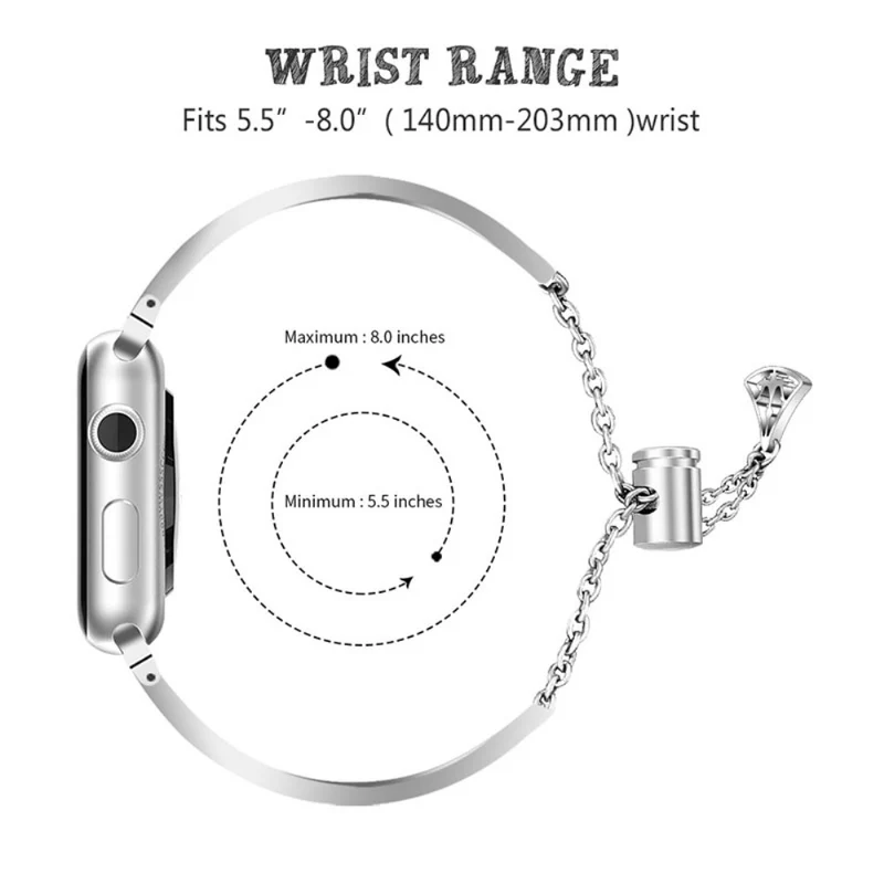 Elegant Apple Watch Series 7 41mm Metall und Strass armband