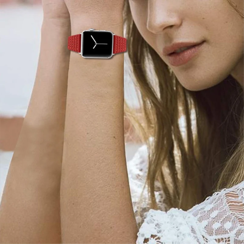 Sehr schön Apple Watch Series 7 41mm Echtes Leder armband