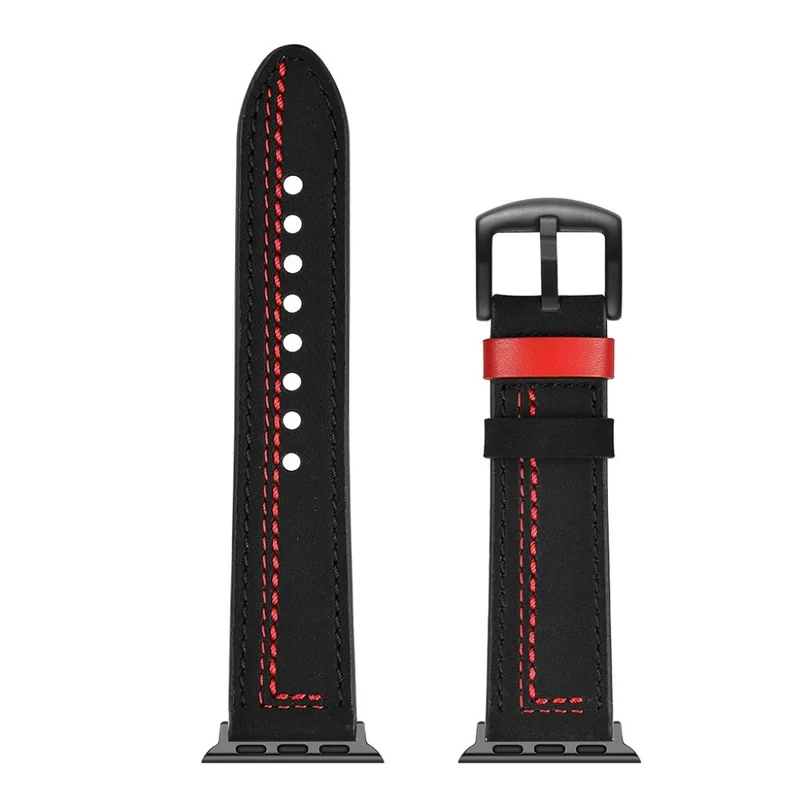 Haltbar Apple Watch Series 5 44mm Echtes Leder armband