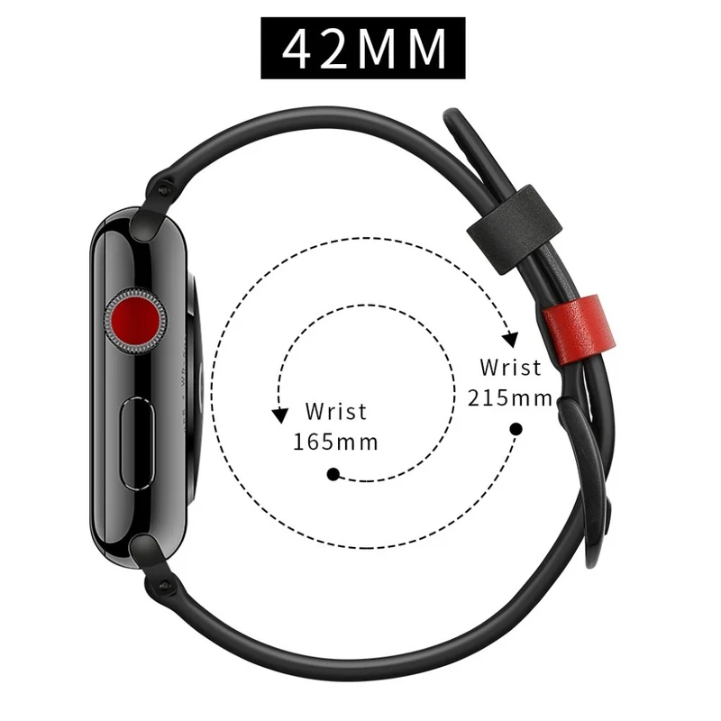 Haltbar Apple Watch Series 5 44mm Echtes Leder armband