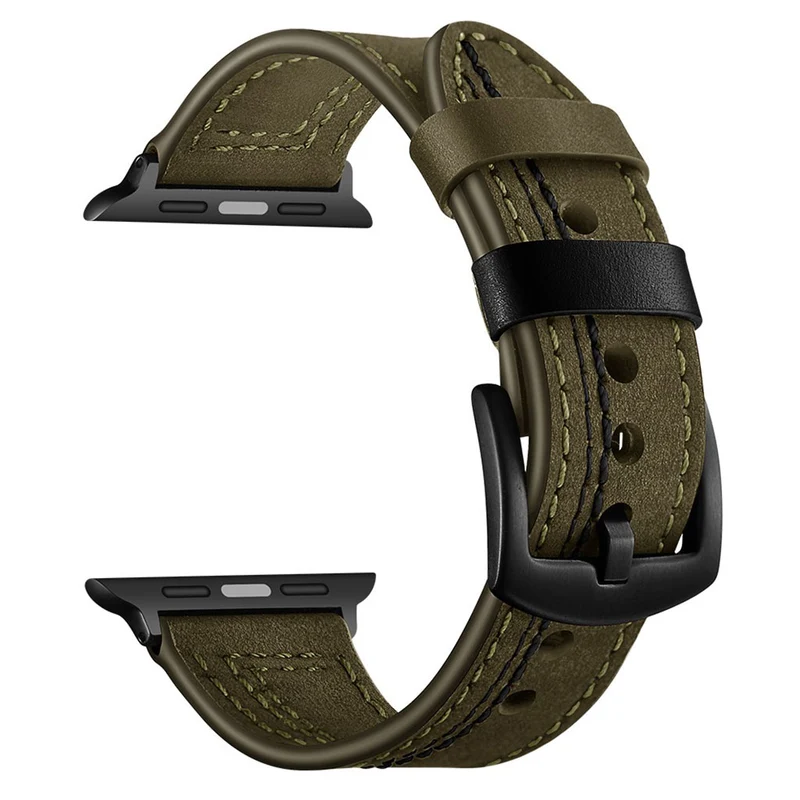 Haltbar Apple Watch Series 5 44mm Echtes Leder armband