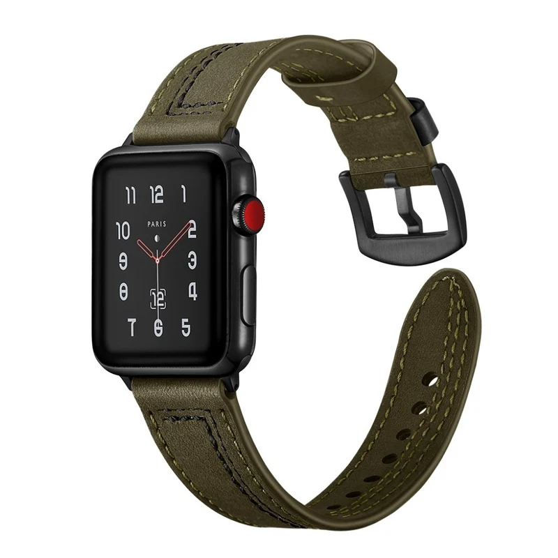 Haltbar Apple Watch Series 5 44mm Echtes Leder armband