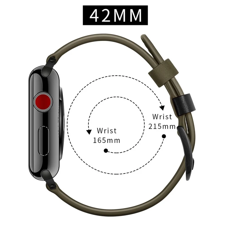Haltbar Apple Watch Series 5 44mm Echtes Leder armband