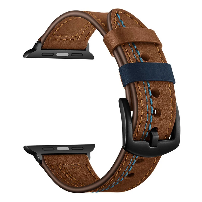 Haltbar Apple Watch Series 5 44mm Echtes Leder armband