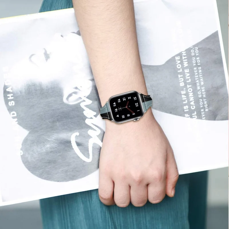 Großartig Apple Watch Series 5 44mm Echtes Leder armband