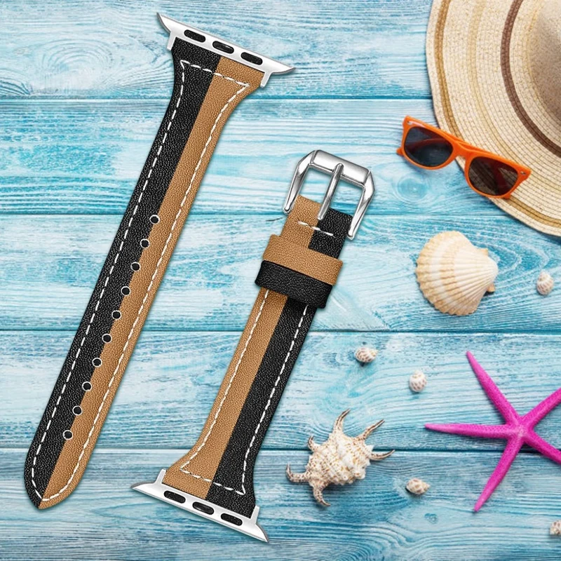 Großartig Apple Watch Series 5 44mm Echtes Leder armband