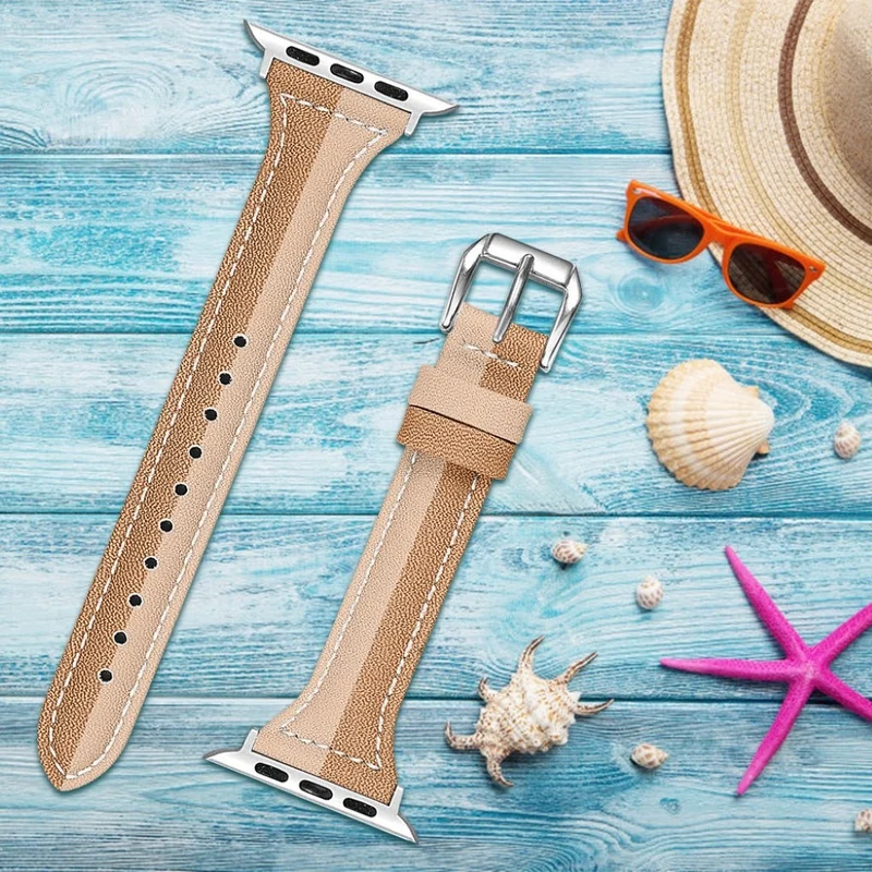Großartig Apple Watch Series 5 44mm Echtes Leder armband