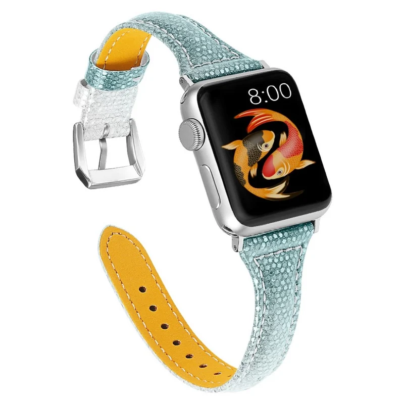 Super bequem Apple Watch Series 5 44mm Echtes Leder armband