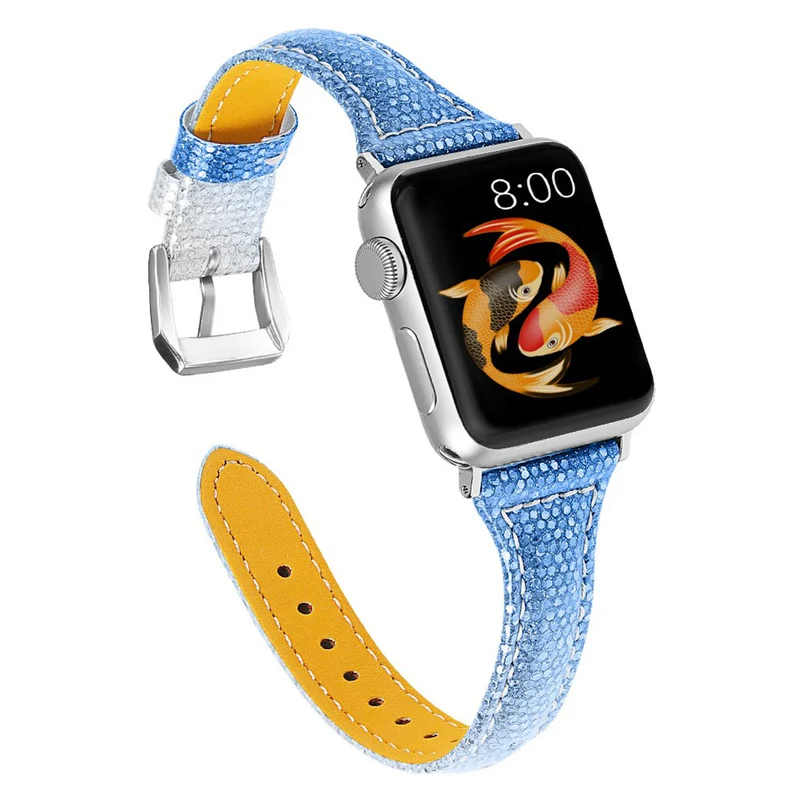 Super bequem Apple Watch Series 5 44mm Echtes Leder armband