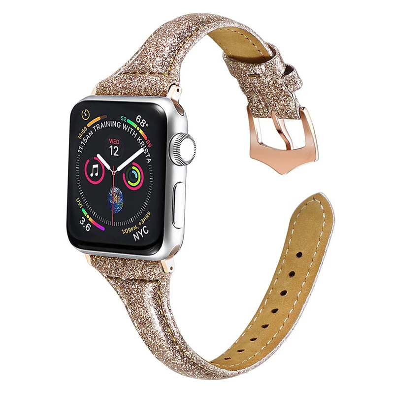 Super stark Apple Watch Series 5 44mm Echtes Leder armband