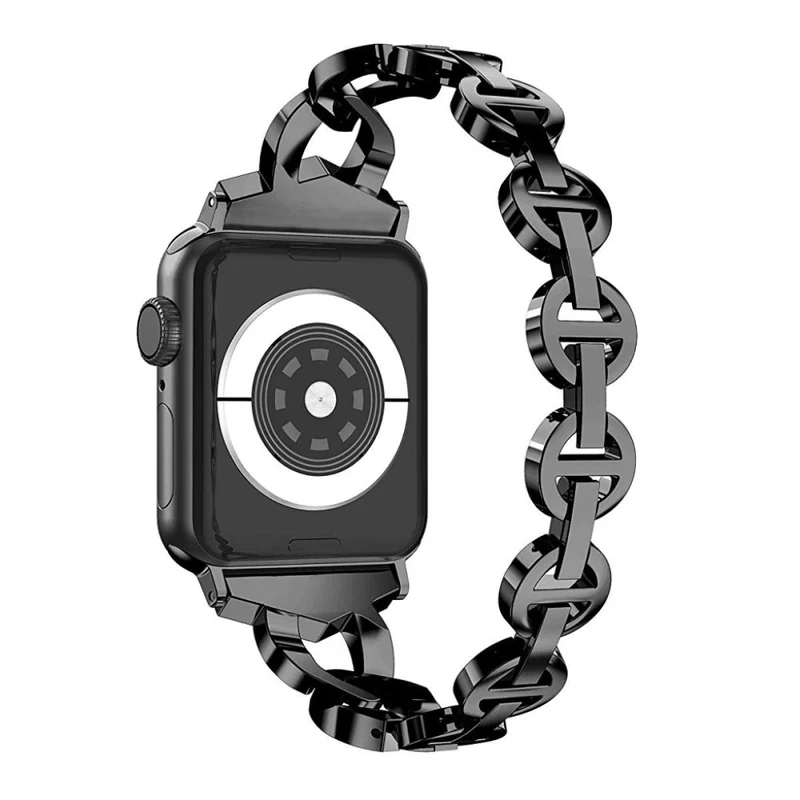 Reizend Apple Watch Series 5 44mm Metall und Strass armband