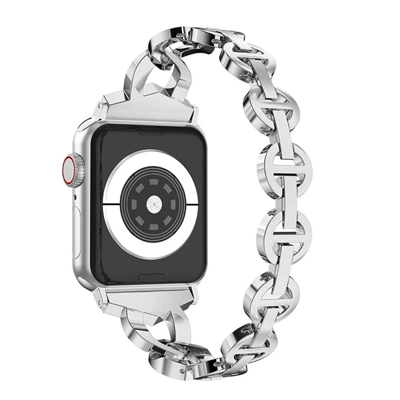 Reizend Apple Watch Series 5 44mm Metall und Strass armband