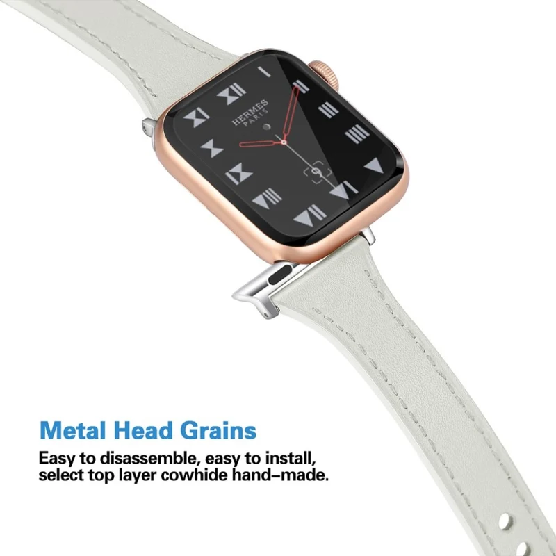 Fantastisch Apple Watch Series 5 44mm Echtes Leder armband