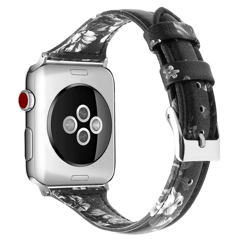 Sehr haltbar Apple Watch Series 7 45mm Echtes Leder armband - Größe: L