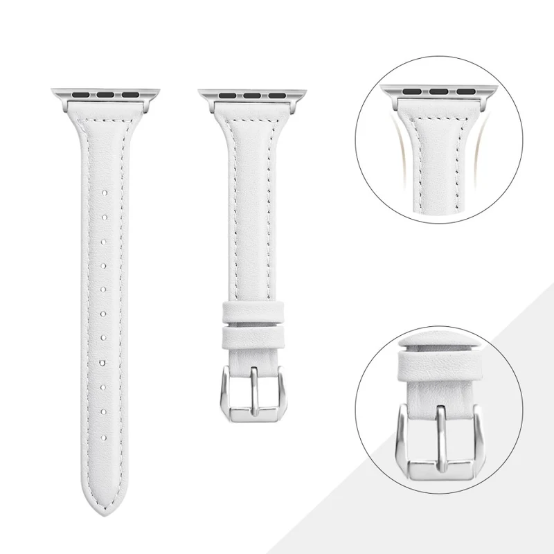 Sehr haltbar Apple Watch Series 7 45mm Echtes Leder armband - Größe: L