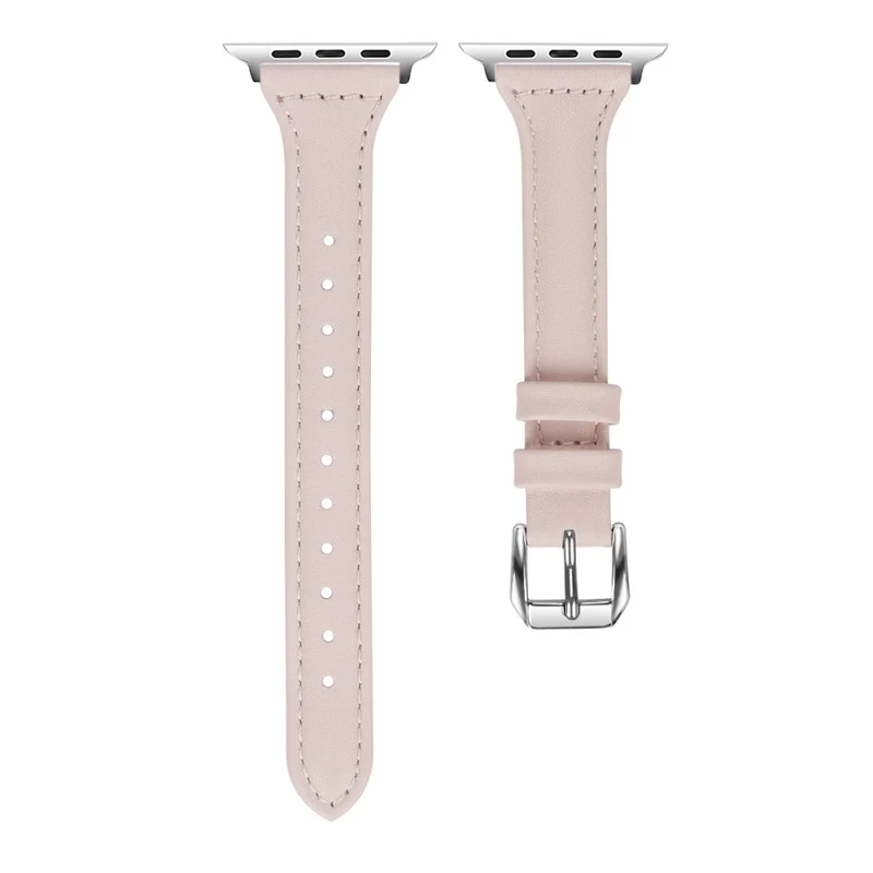 Sehr haltbar Apple Watch Series 7 45mm Echtes Leder armband - Größe: L