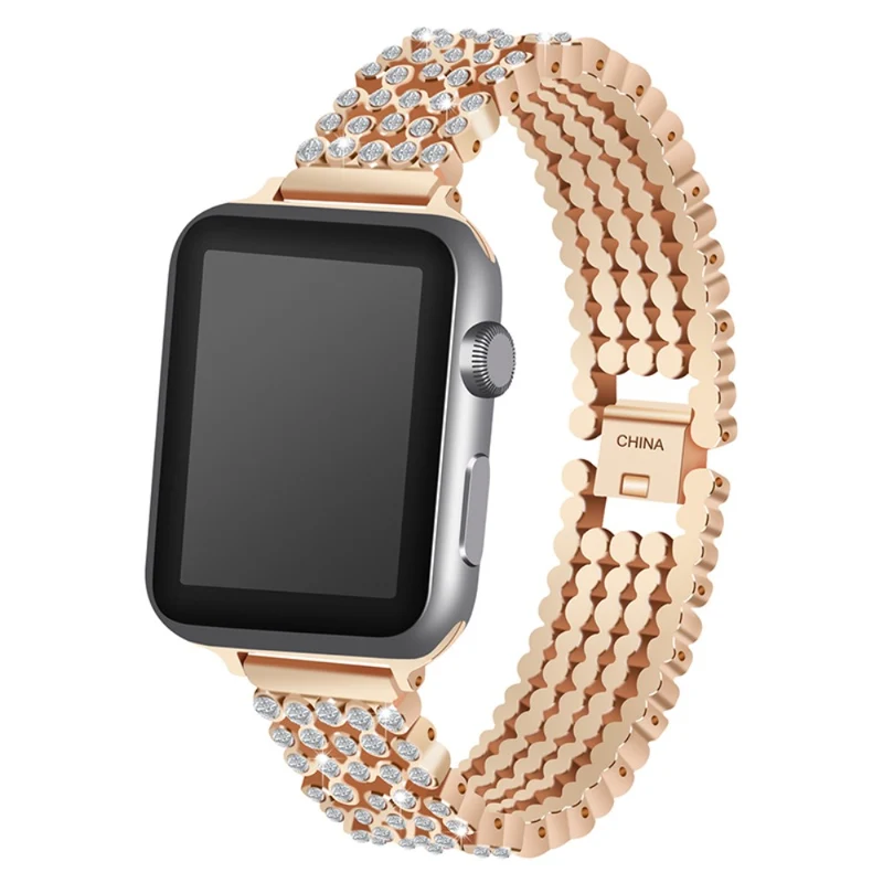 Reizend Apple Watch Series 7 45mm Metall und Strass armband