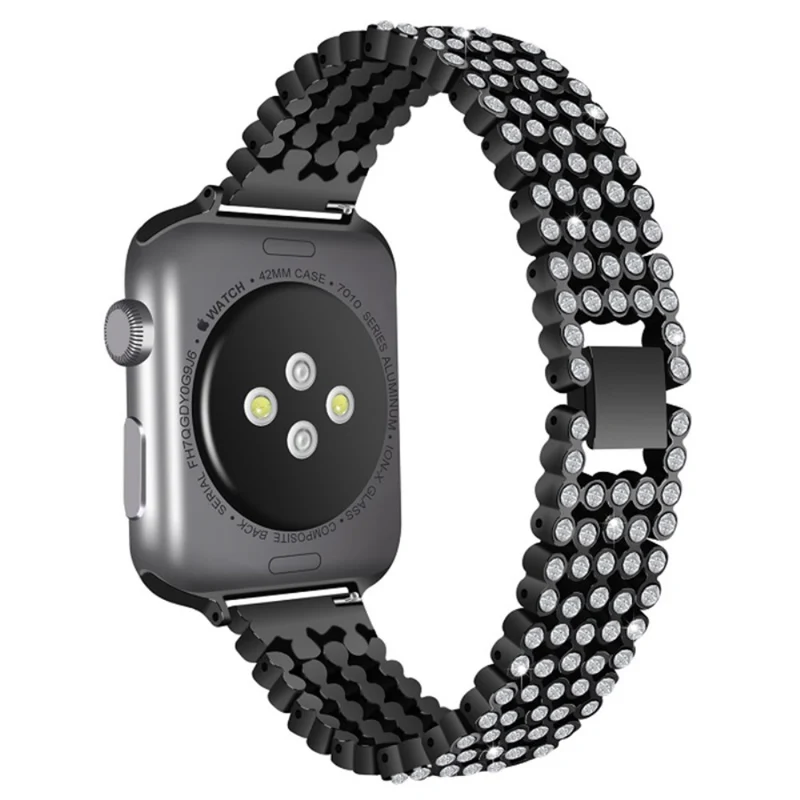 Reizend Apple Watch Series 7 45mm Metall und Strass armband
