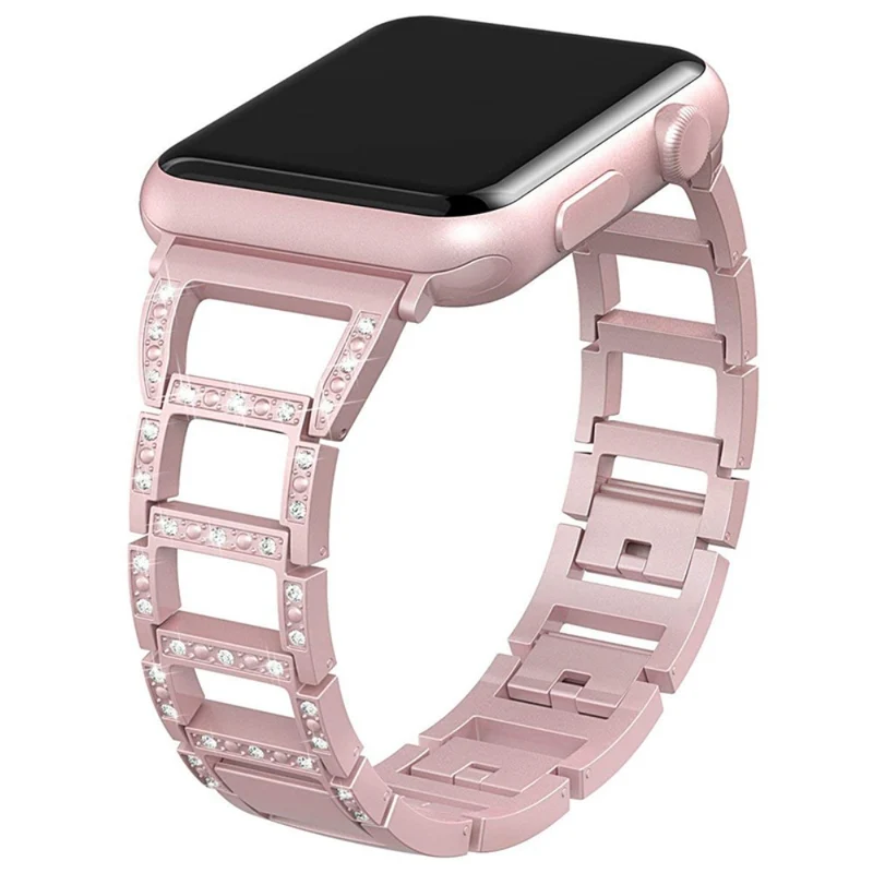 Schön Apple Watch Series 7 45mm Metall und Strass armband