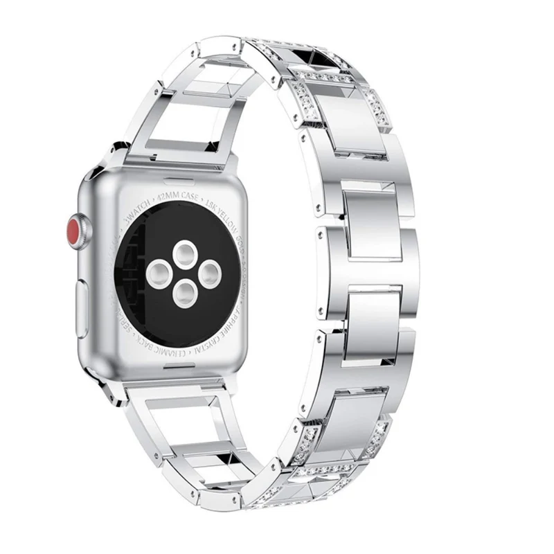 Schön Apple Watch Series 7 45mm Metall und Strass armband