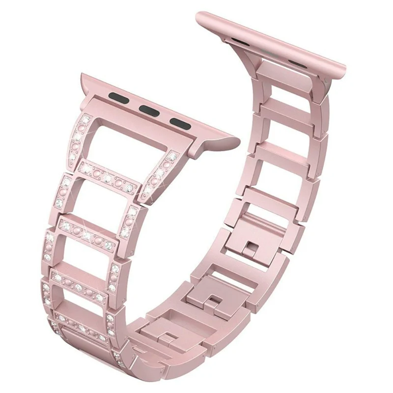Schön Apple Watch Series 7 45mm Metall und Strass armband