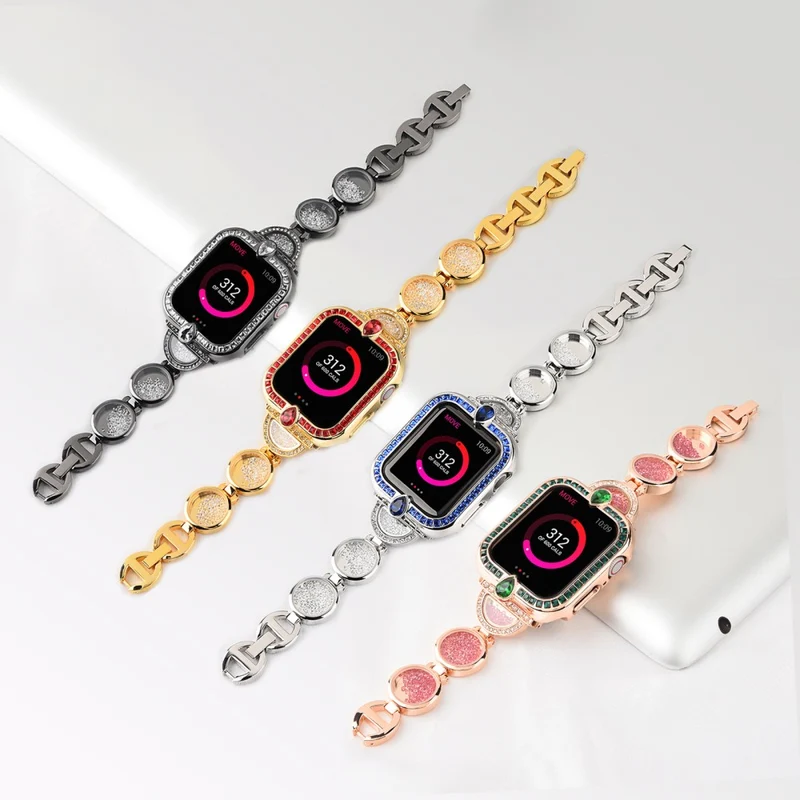 Stark Apple Watch Series 7 45mm Metall und Strass armband