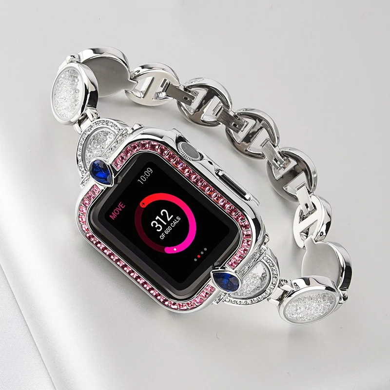 Stark Apple Watch Series 7 45mm Metall und Strass armband