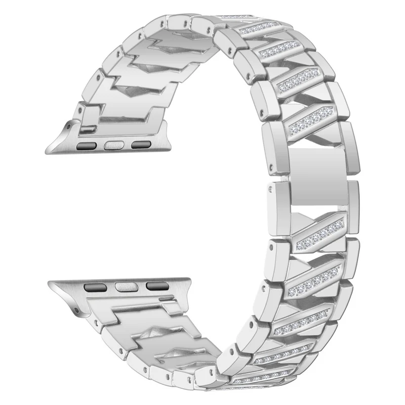 Schön Apple Watch Series 7 45mm Metall und Strass armband