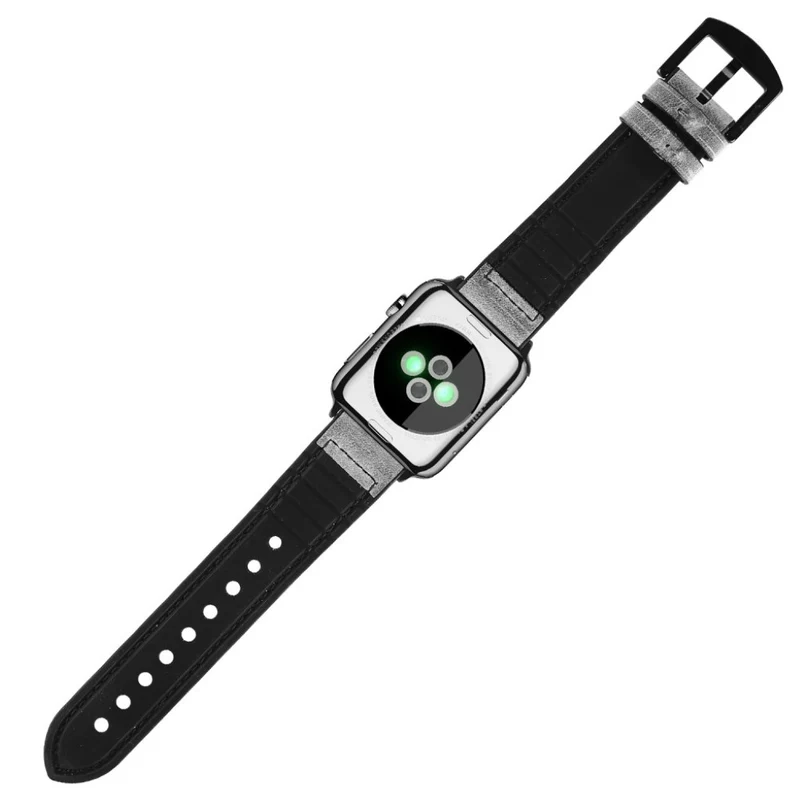 Apple Watch Series 5 40mm Echtes Leder und Silikon / TPU armband
