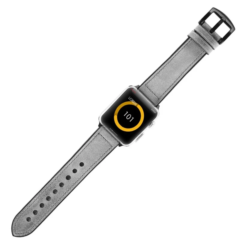 Apple Watch Series 5 40mm Echtes Leder und Silikon / TPU armband