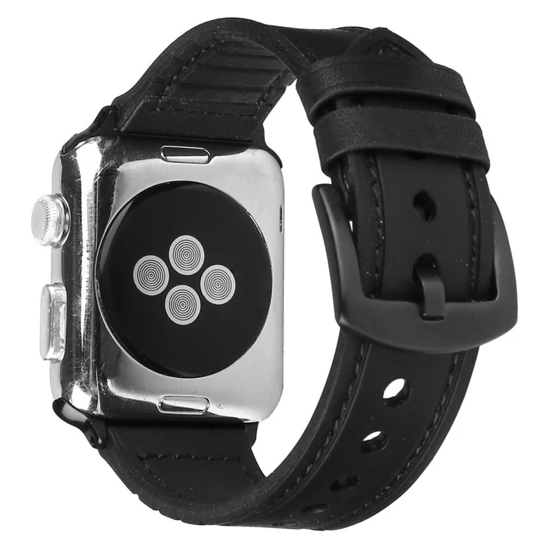 Apple Watch Series 5 40mm Echtes Leder und Silikon / TPU armband