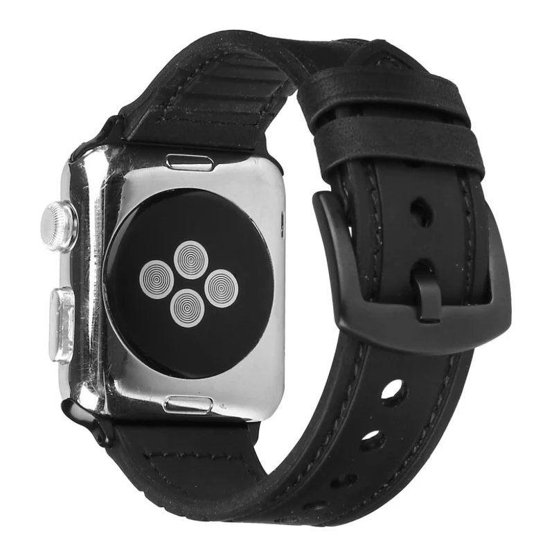 Apple Watch Series 5 40mm Echtes Leder und Silikon / TPU armband