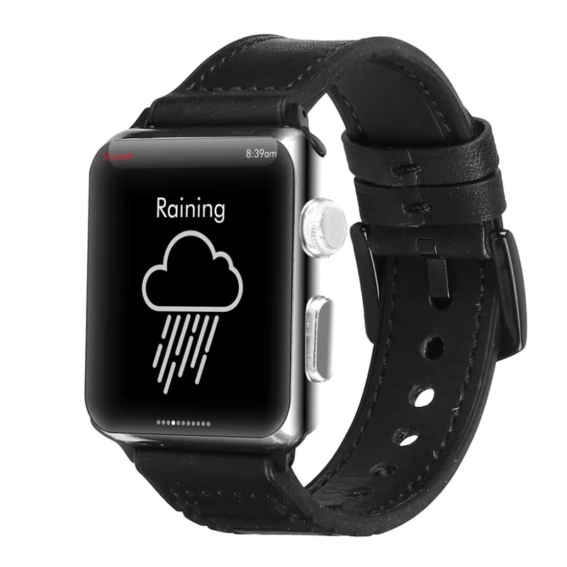 Apple Watch Series 5 40mm Echtes Leder und Silikon / TPU armband