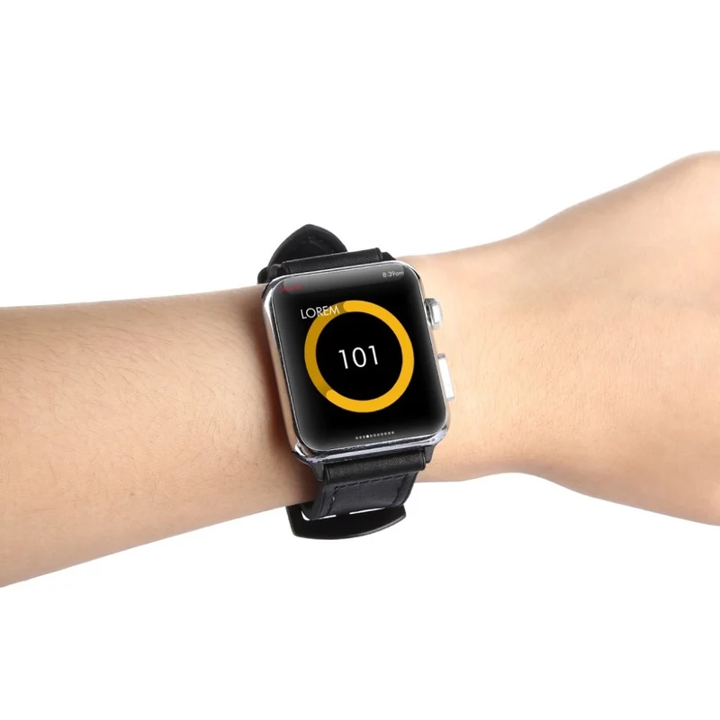 Apple Watch Series 5 40mm Echtes Leder und Silikon / TPU armband
