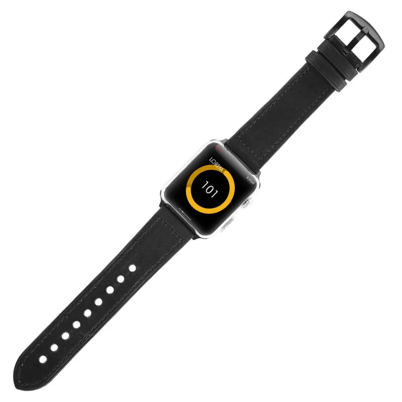 Apple Watch Series 5 40mm Echtes Leder und Silikon / TPU armband
