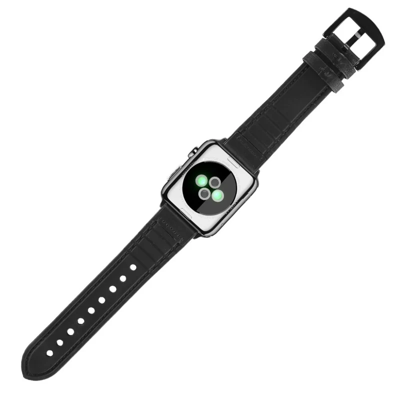Apple Watch Series 5 40mm Echtes Leder und Silikon / TPU armband