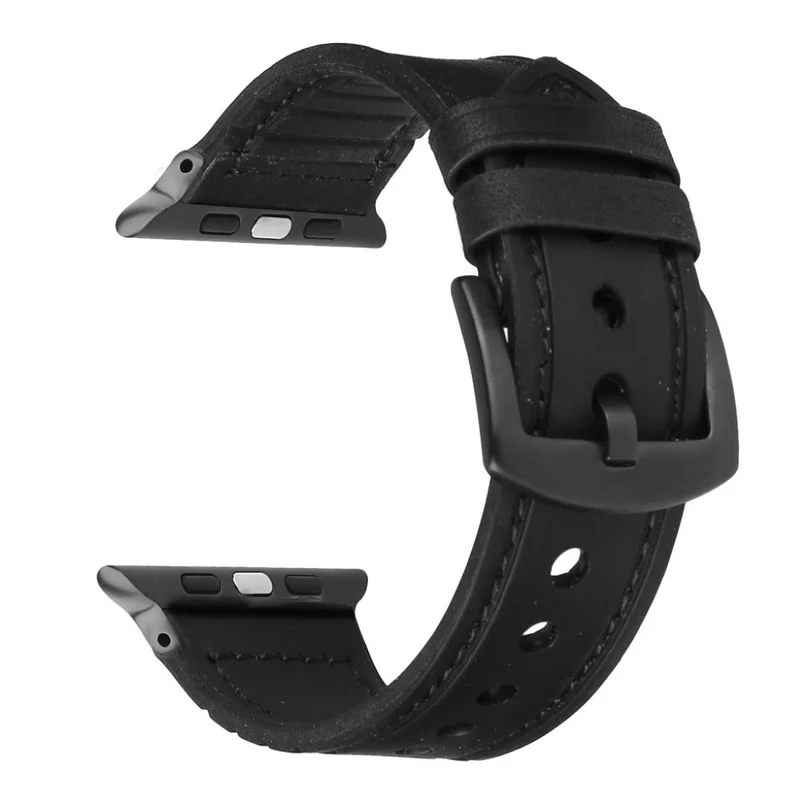 Apple Watch Series 5 40mm Echtes Leder und Silikon / TPU armband