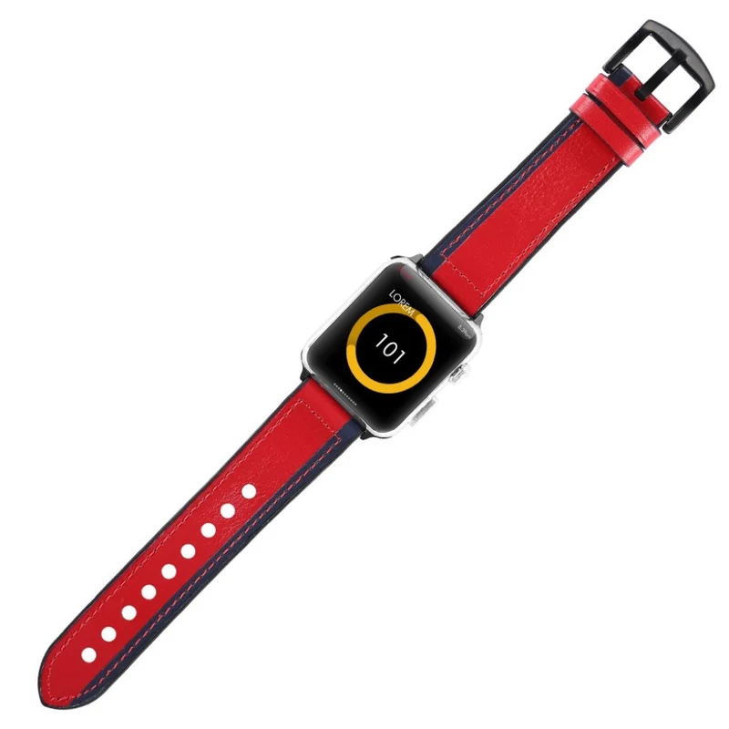 Apple Watch Series 5 40mm Echtes Leder und Silikon / TPU armband