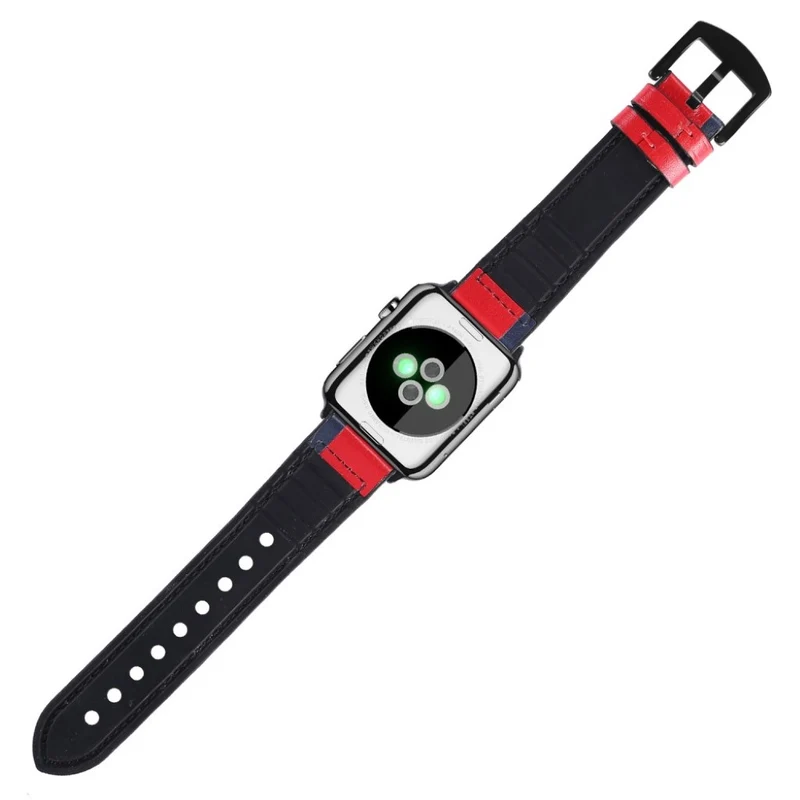 Apple Watch Series 5 40mm Echtes Leder und Silikon / TPU armband