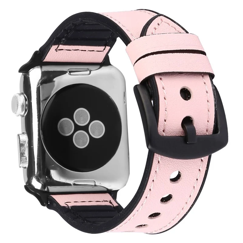 Apple Watch Series 5 40mm Echtes Leder und Silikon / TPU armband