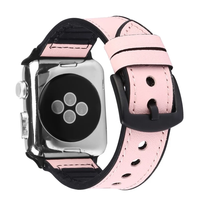Apple Watch Series 5 40mm Echtes Leder und Silikon / TPU armband