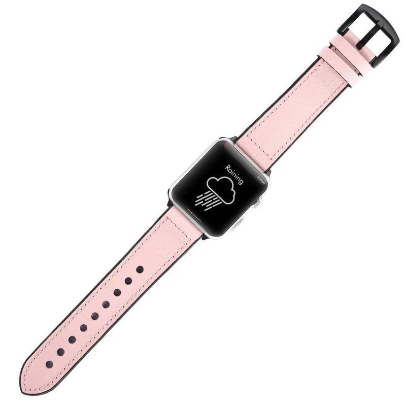 Apple Watch Series 5 40mm Echtes Leder und Silikon / TPU armband