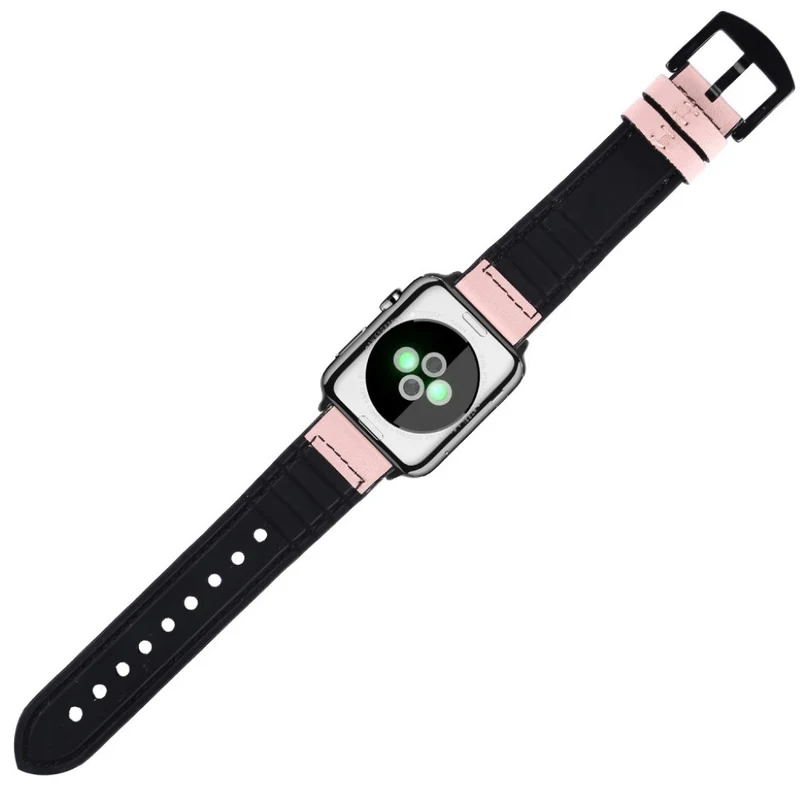 Apple Watch Series 5 40mm Echtes Leder und Silikon / TPU armband