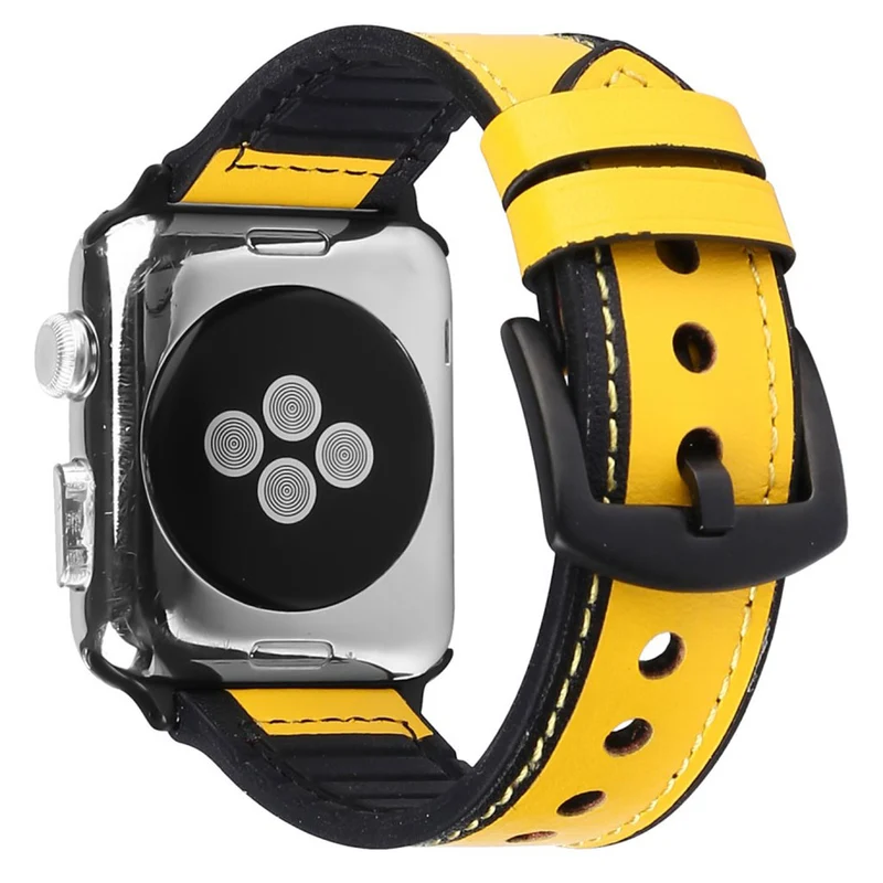 Apple Watch Series 5 40mm Echtes Leder und Silikon / TPU armband