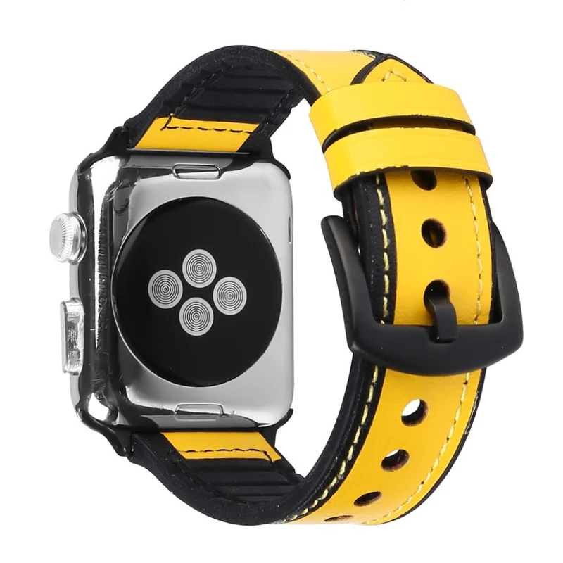 Apple Watch Series 5 40mm Echtes Leder und Silikon / TPU armband