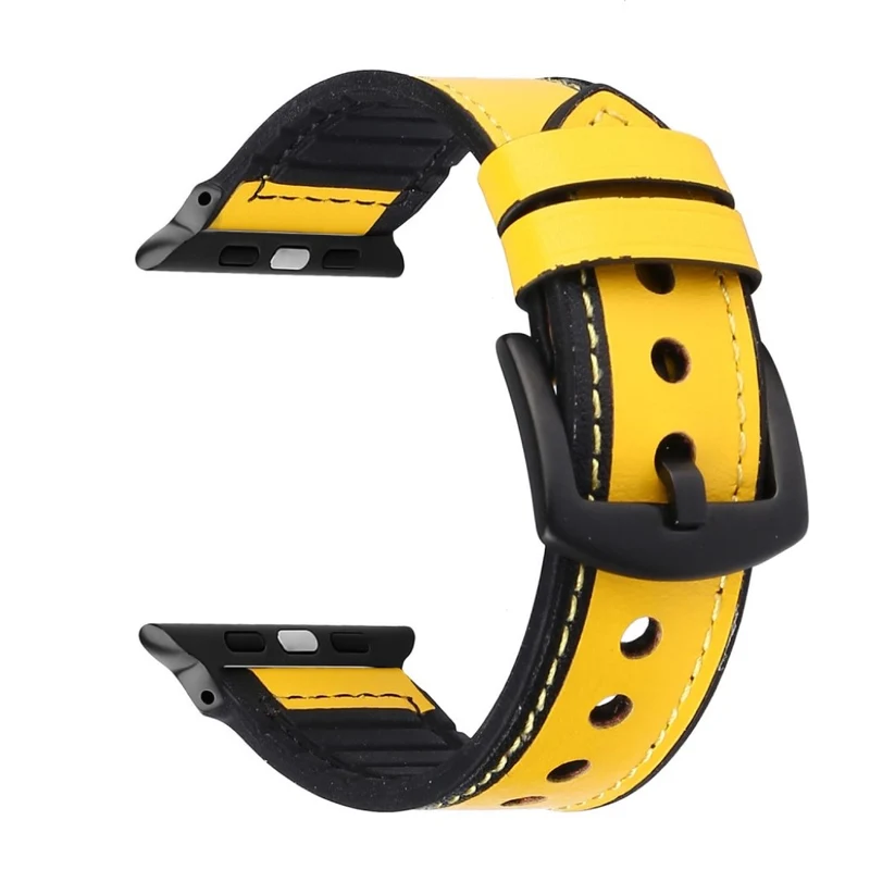 Apple Watch Series 5 40mm Echtes Leder und Silikon / TPU armband