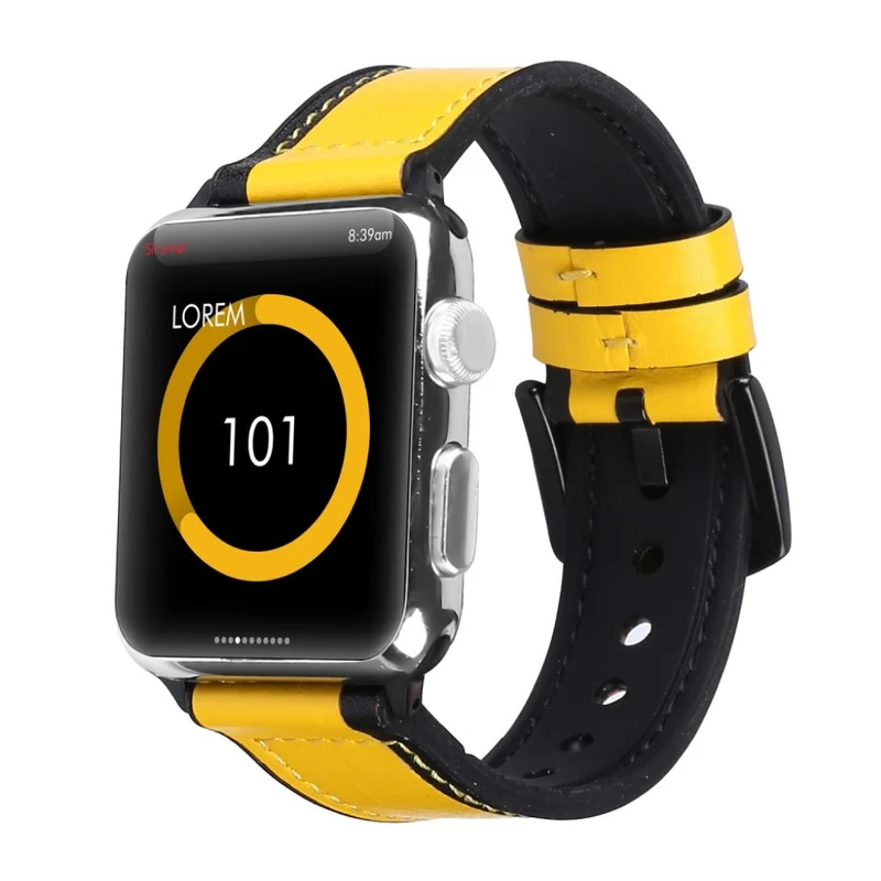 Apple Watch Series 5 40mm Echtes Leder und Silikon / TPU armband