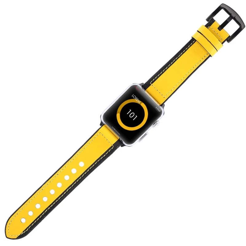 Apple Watch Series 5 40mm Echtes Leder und Silikon / TPU armband