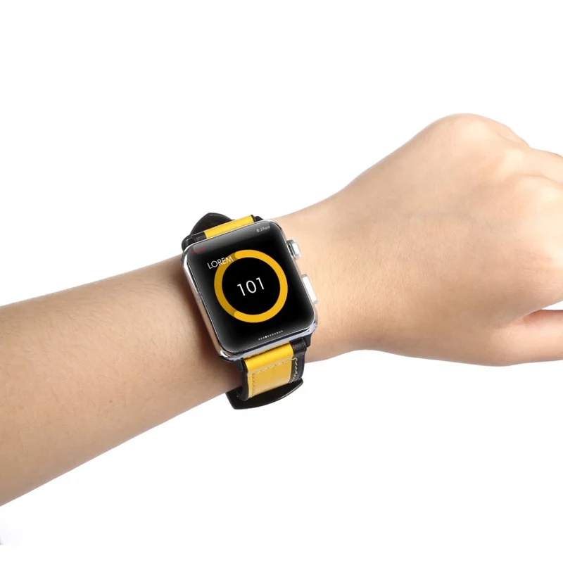 Apple Watch Series 5 40mm Echtes Leder und Silikon / TPU armband