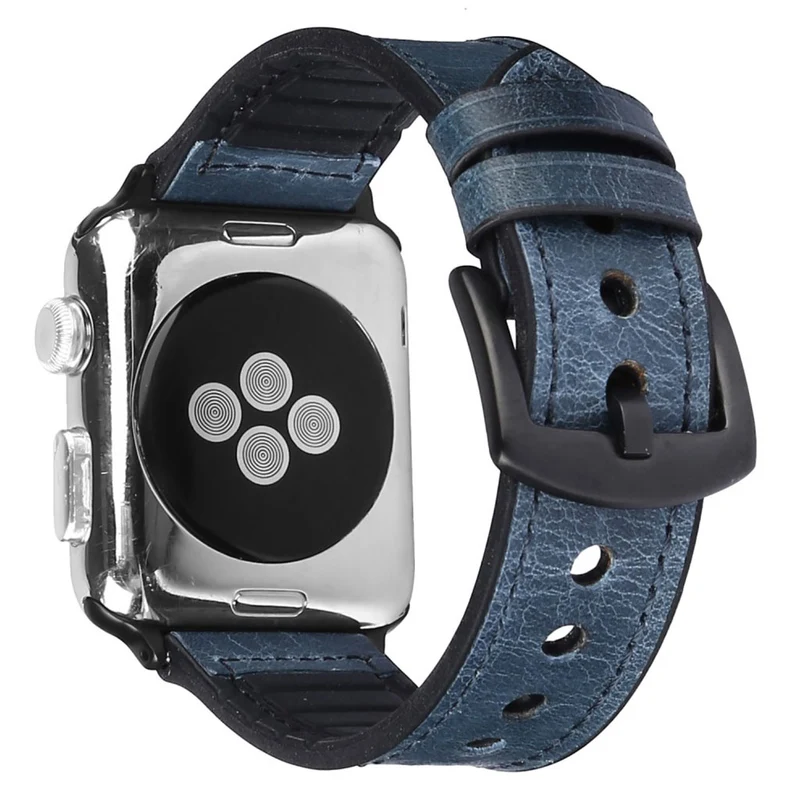 Apple Watch Series 5 40mm Echtes Leder und Silikon / TPU armband